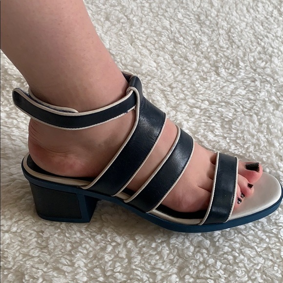 Shoes - Blue and white sandals